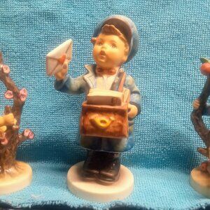 Hummel Goebel Figurines - "Postman - Apple Boy - Apple Girl" PERFECT CONDITION